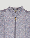 Early Sunday, Deborah Jacket in Celestial print, made from Printed 30s Cotton Twill fabric, featuring Sleeveless design ideal for versatile layering in transitional weather, shown in a closeup flat-lay view