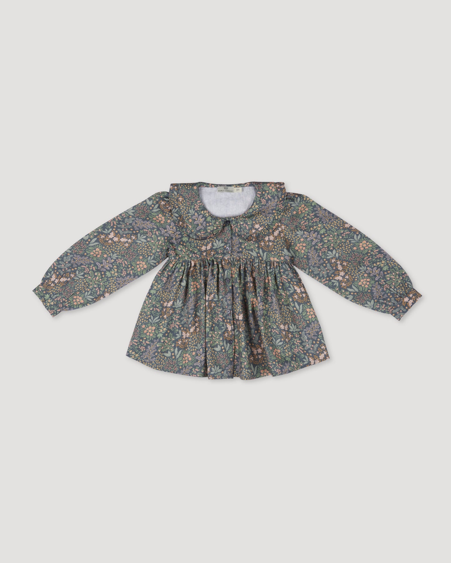 Colette Blouse- Autumn Garden Greyish Blue