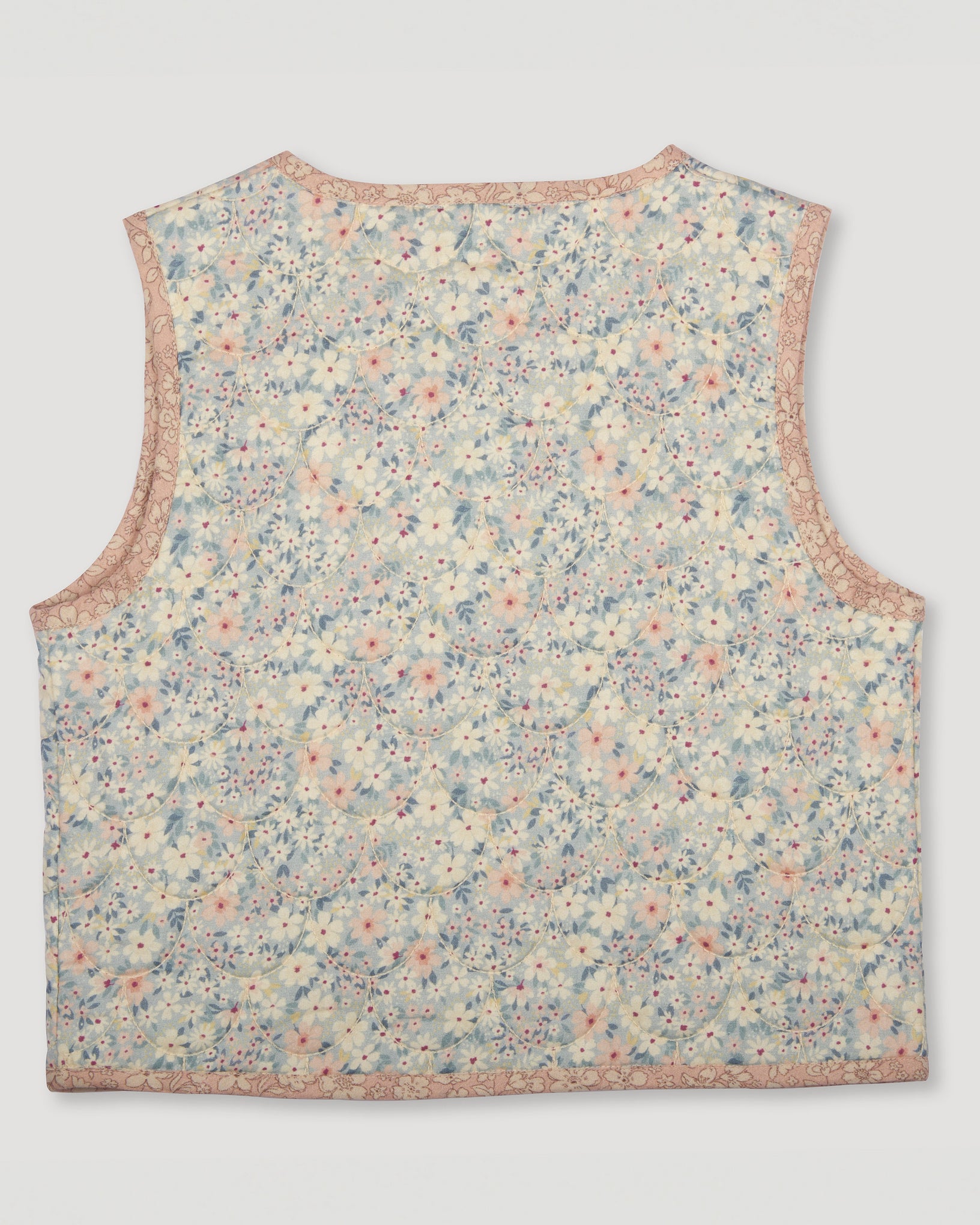 Early Sunday, Lou Jacket (Reversible) in Amelia print, made from Printed Cotton Cambric fabric, featuring reversible design for versatile styling, shown in a back flat-lay view