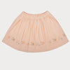 Early Sunday, Luna Skirt in Warm Sand color, made from Cotton Seersucker fabric, featuring flattering silhouette with an easy fit, combining style and comfort, shown in a front flat-lay view