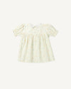 Early Sunday, Sukie Baby Dress & Bloomer in Star Fish print, made from Printed Cotton Cambric fabric, featuring flared dress with a relaxed fit for ease of movement, matching bloomer with an elasticated waistband for comfort and flexibility., shown in a back flat-lay view