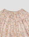 Early Sunday, Victoria Skirt in Floral print, made from Printed Cotton Satin fabric, featuring Tiered silhouette for natural movement and volume, shown in a closeup flat-lay view